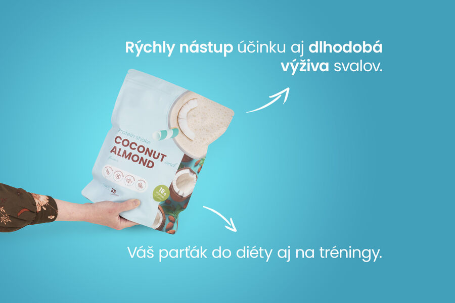Proteínový nápoj – príchuť mandle & kokos