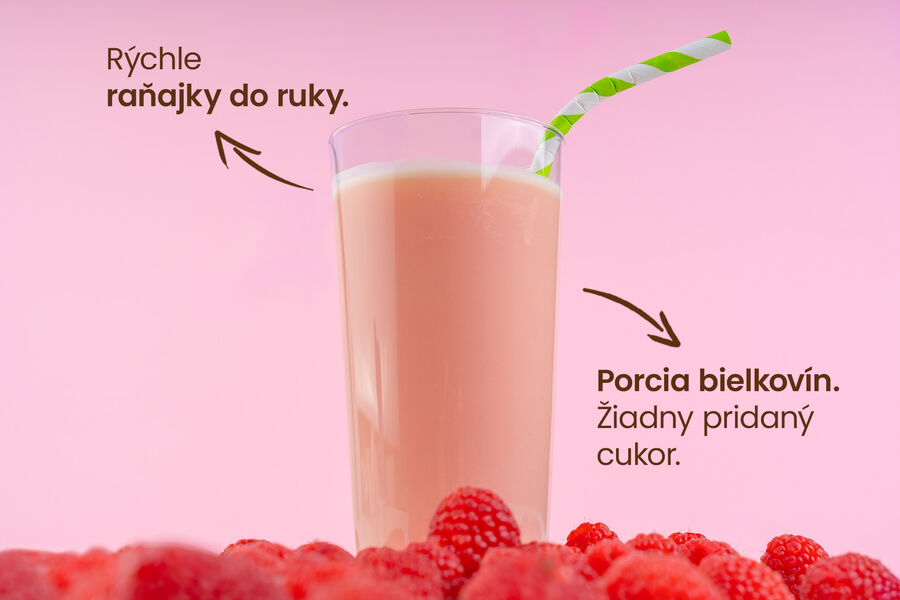 Proteínový nápoj – príchuť malina