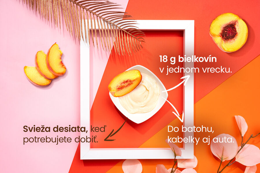 Proteínová kapsička – príchuť broskyňa a jogurt (7 porcií)