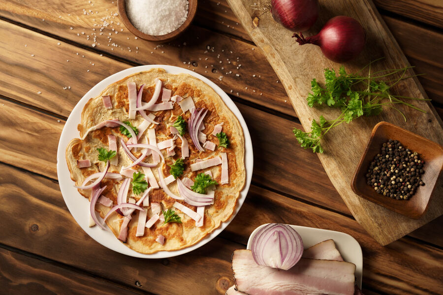 Proteínová omeleta KetoDiet – príchuť slanina s cibuľou