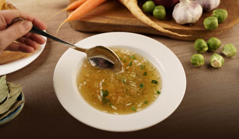 Proteinová polévka – kuřecí s rýží