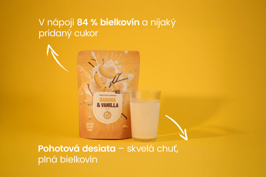 Proteínový nápoj – príchuť banán a vanilka