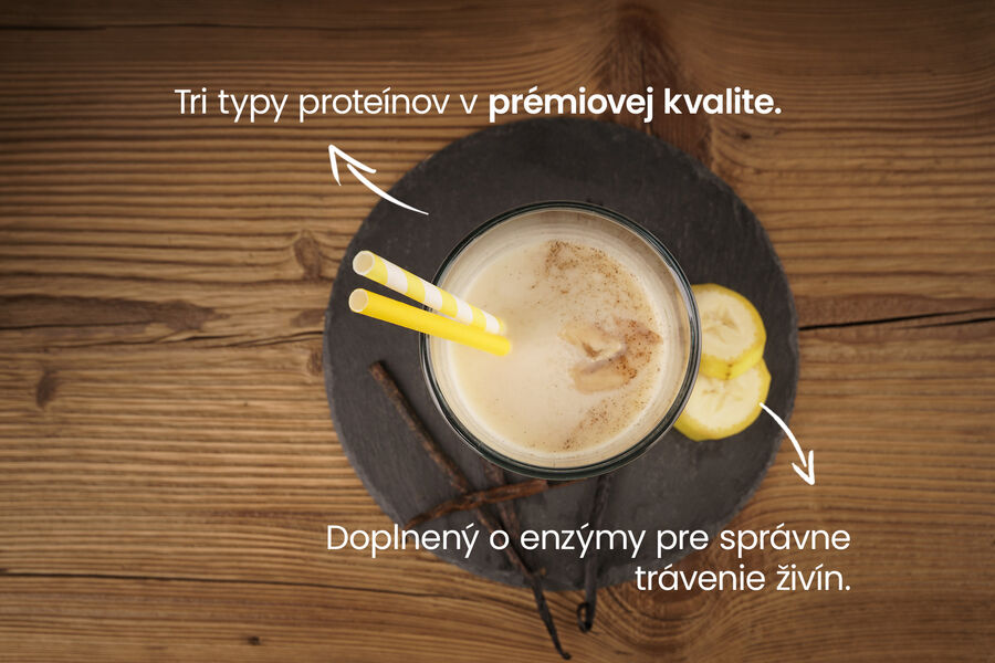 Proteínový nápoj – príchuť banán & vanilka