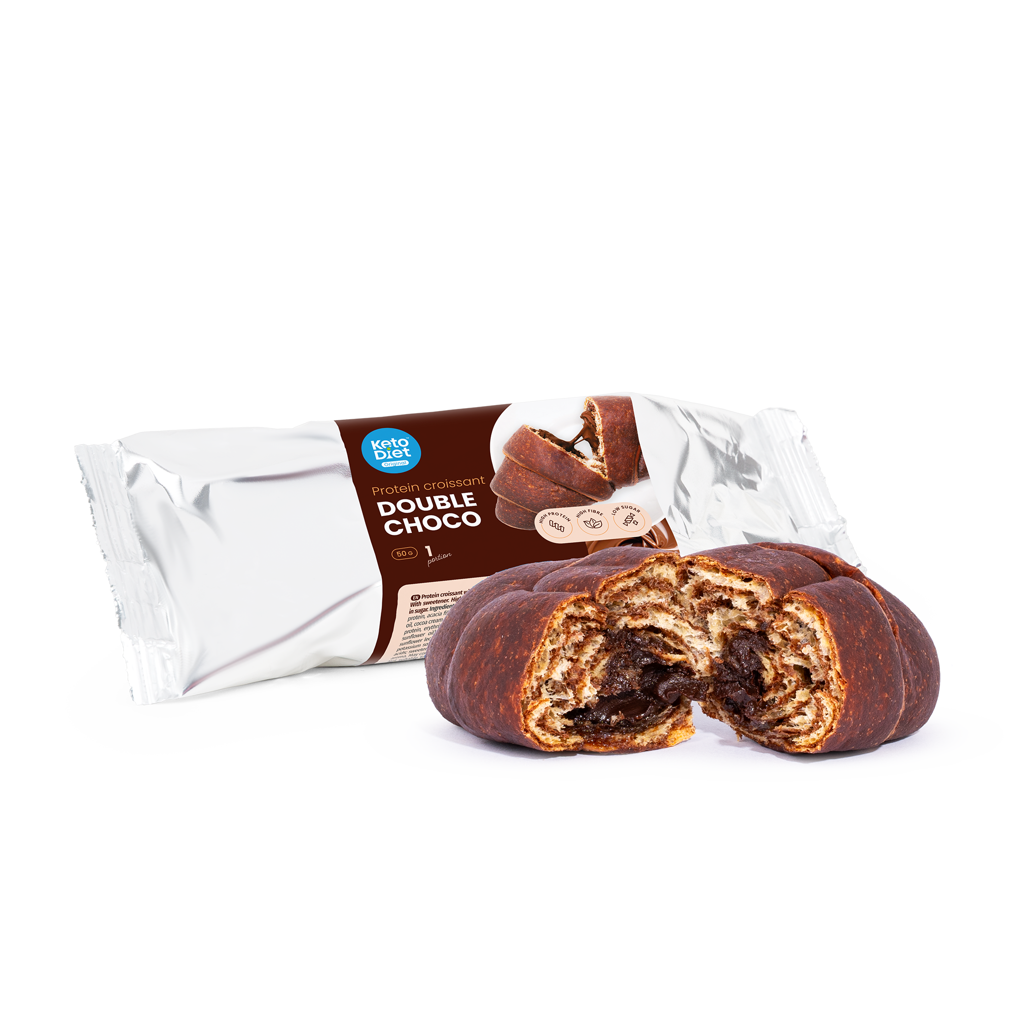 Proteinový croissant - double choco (1 ks - 1 porce)