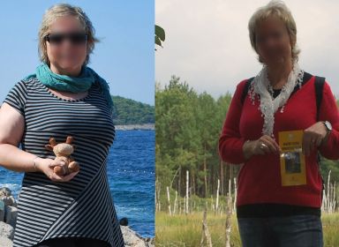 Žena, která zhubla s KetoDiet, na fotce před a po své hubnoucí proměně.