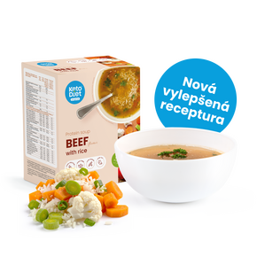 Proteinová polévka KetoDiet – hovězí s rýží (7 porcí)