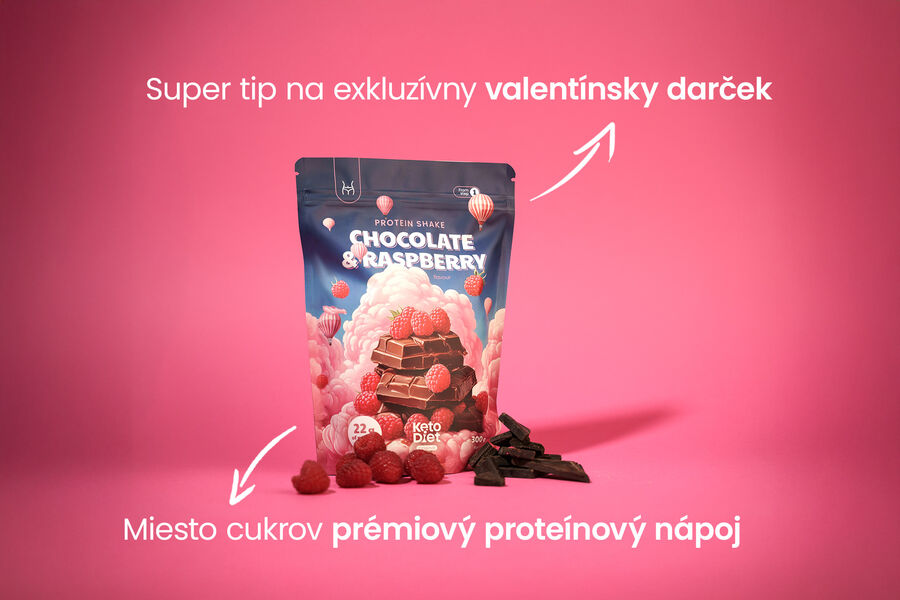 Proteínový nápoj – príchuť čokoláda a malina