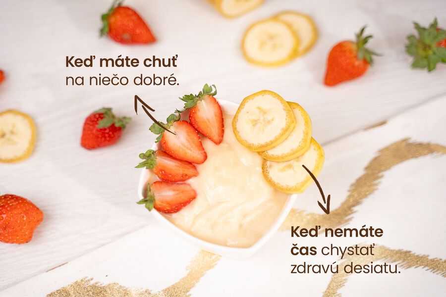 Proteínová kapsička – príchuť banán a jahoda