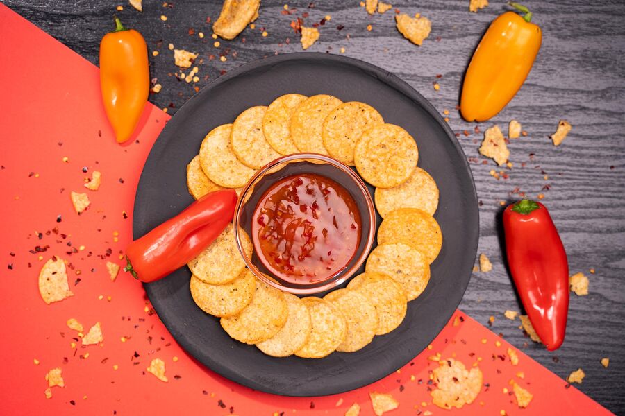 Proteinové chipsy – příchuť thajská sweet chilli
