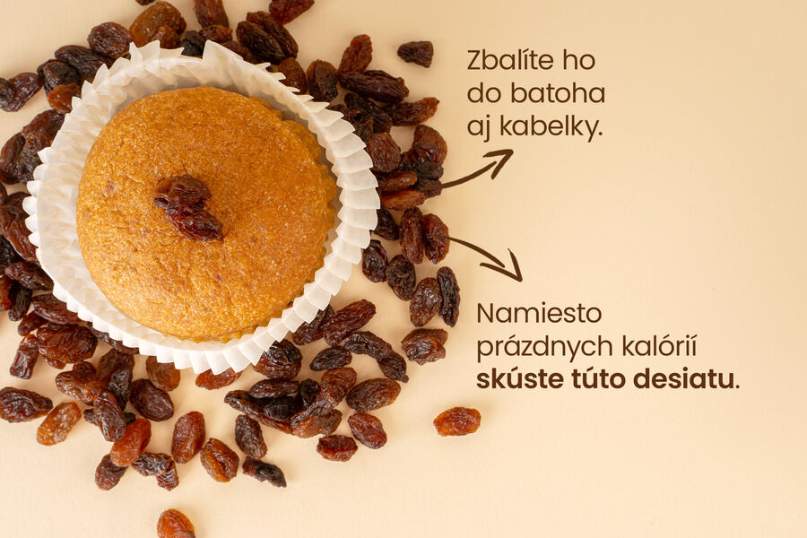 Proteínový muffin s Proteínový muffin s brusnicami a čučoriedkami