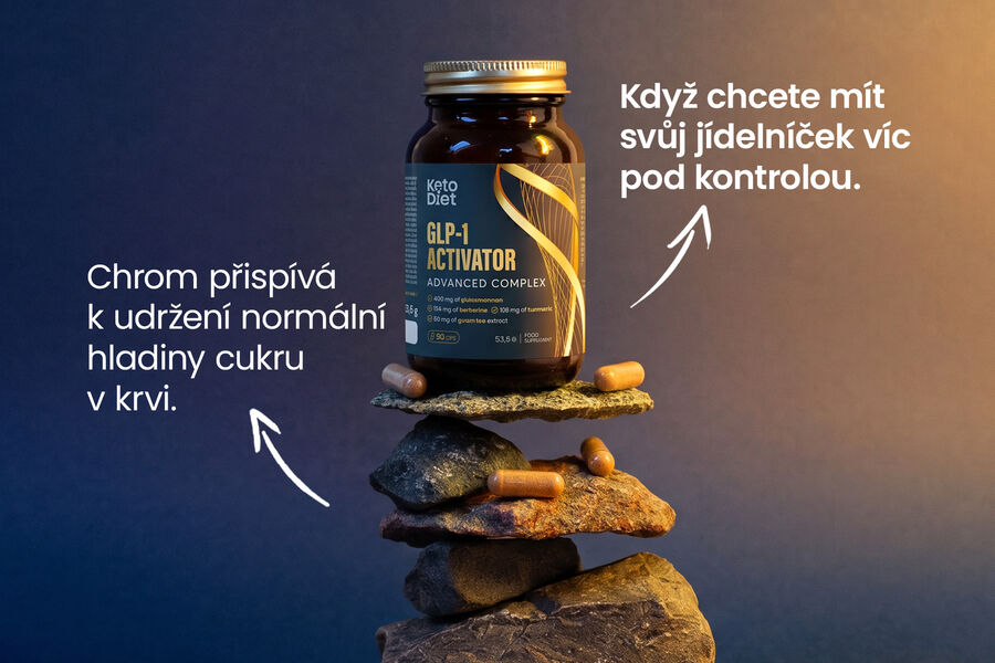 Doplněk stravy KetoDiet GLP-1 Activator – Metabolic Balance s berberinem (90 kapslí)
