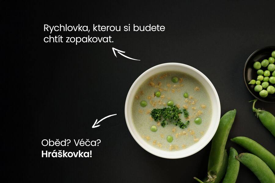 Proteinová polévka – hrášková příchuť