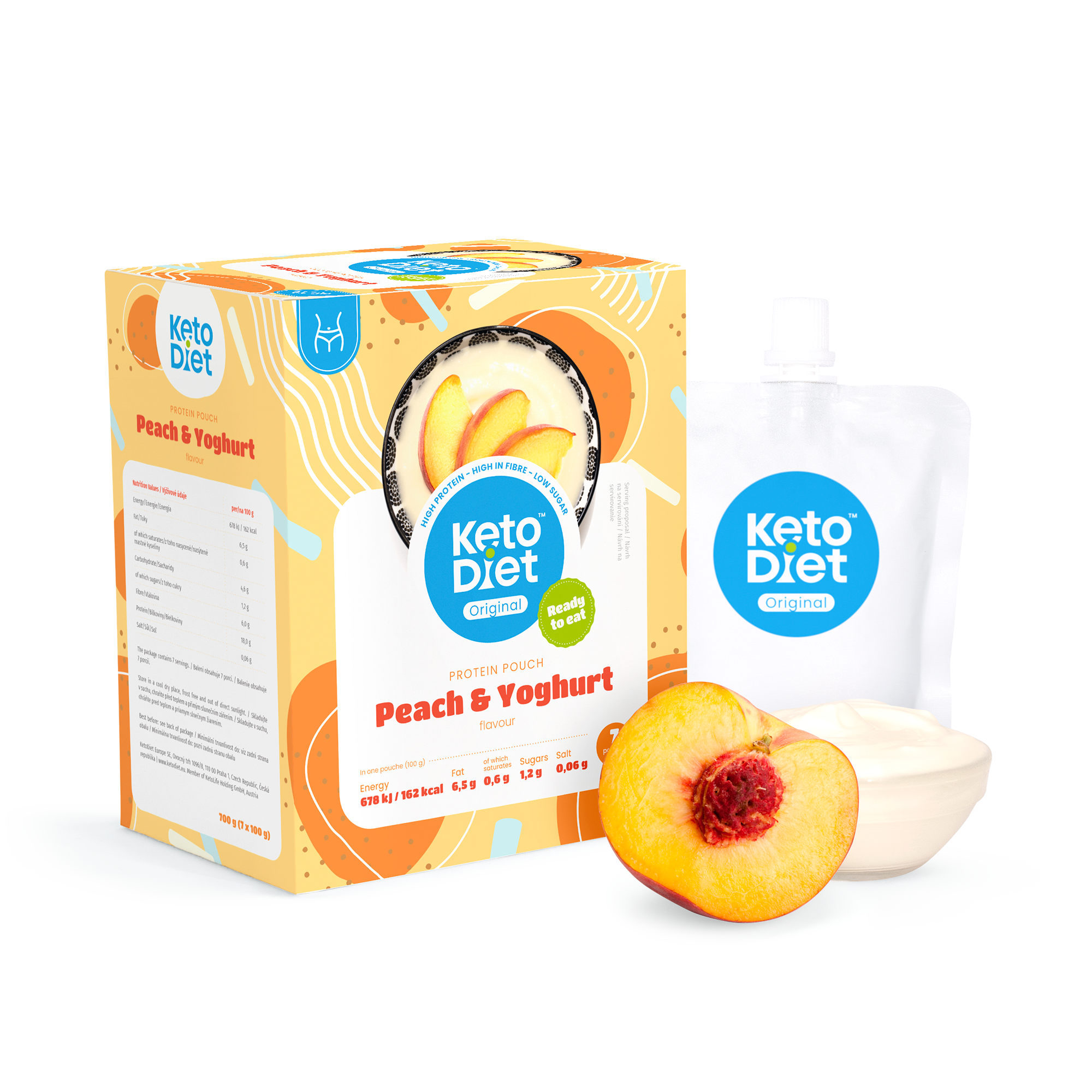 Proteinová kapsička – příchuť broskev a jogurt (7 porcí)