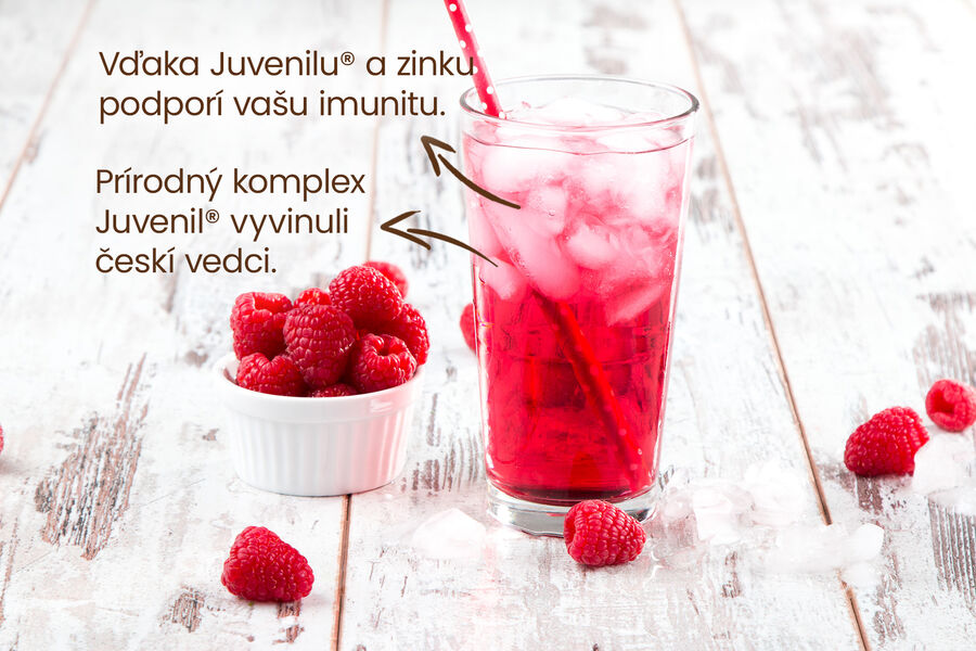 Nápojový koncentrát s Juvenilom – príchuť malina 