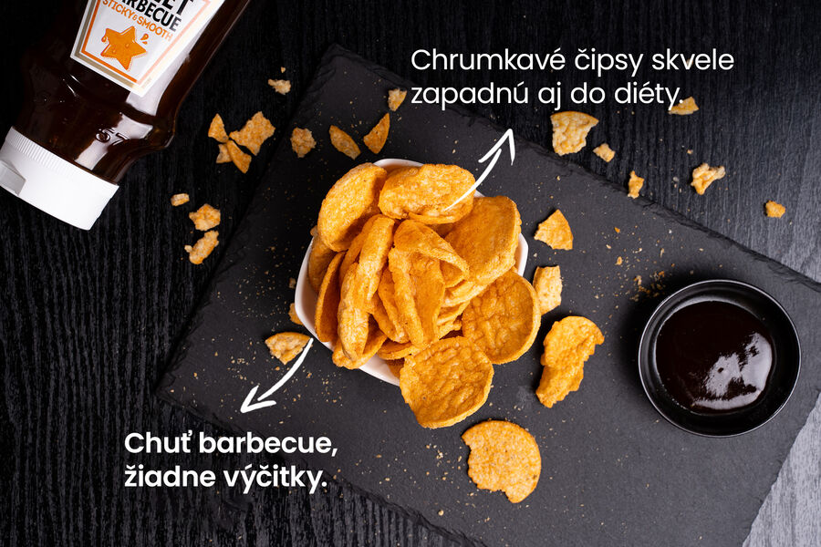 Proteínové čipsy – príchuť barbecue