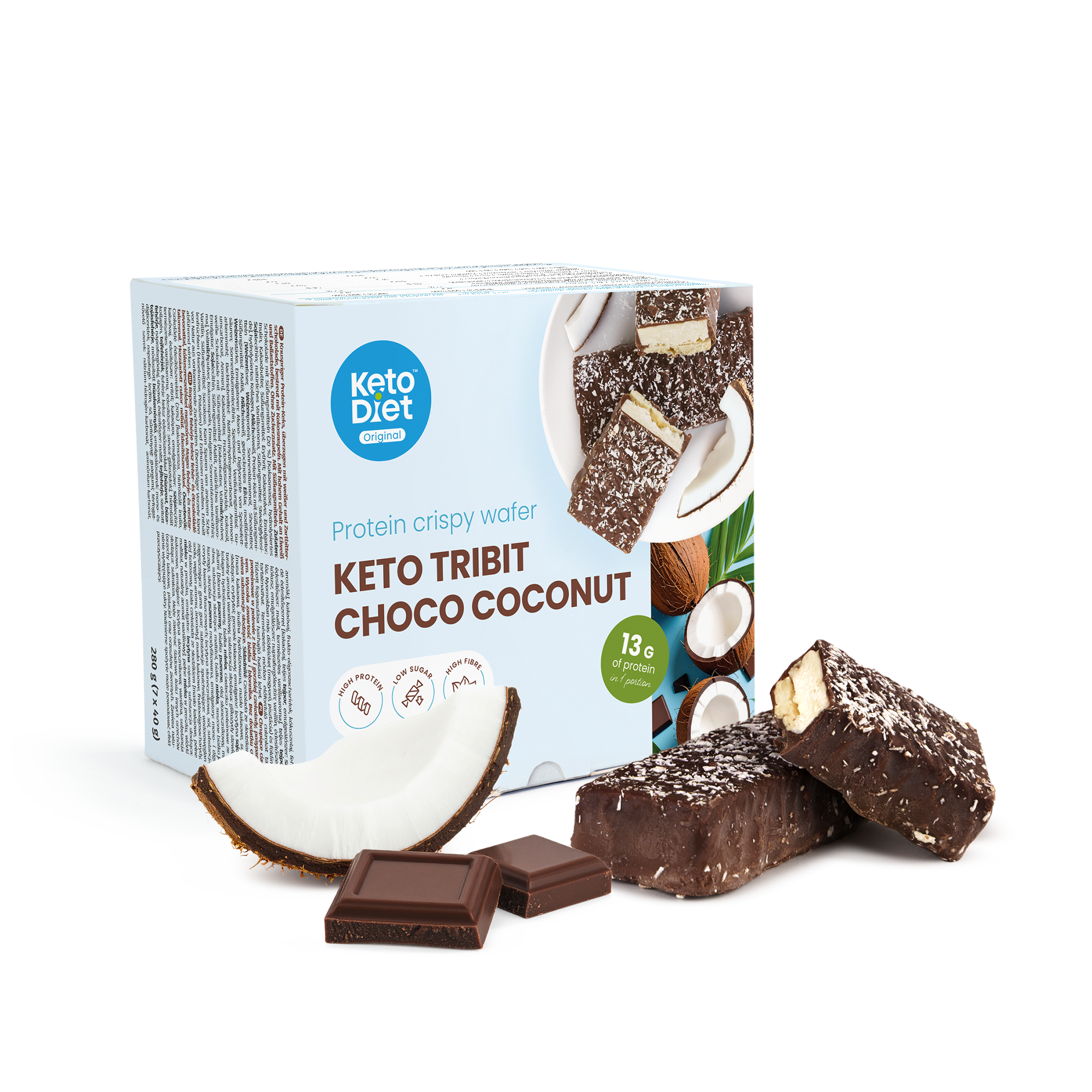 Keto Tribit Choco Coconut – křupavé sušenky (7 porcí)