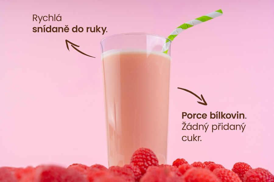 Proteinový nápoj – příchuť malina
