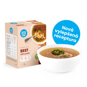 Proteinová polévka – hovězí s těstovinami