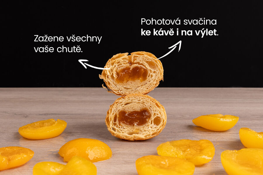 Proteinový croissant – náplň meruňka