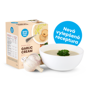 Proteinová polévka – česneková krémová