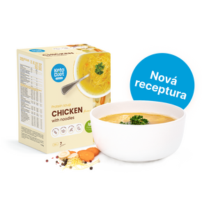 Proteinová polévka KetoDiet – kuřecí s nudlemi (7 porcí)