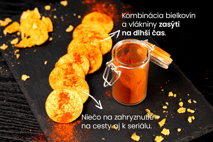 Proteínové čipsy – príchuť paprika