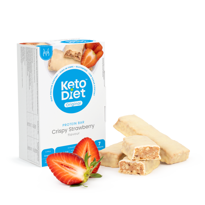 Proteínové tyčinky – CRISPY príchuť jahoda (7 porcií)