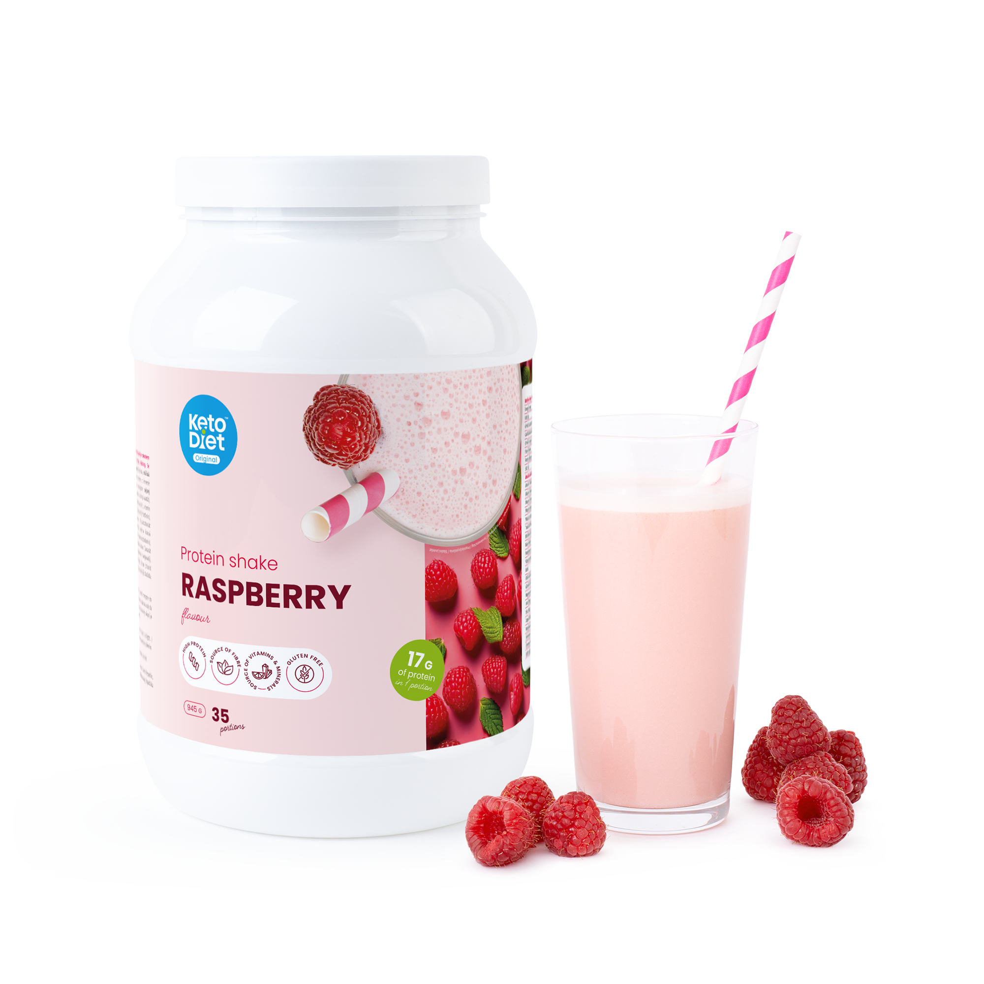 Proteinový nápoj – příchuť malina (35 porcí)