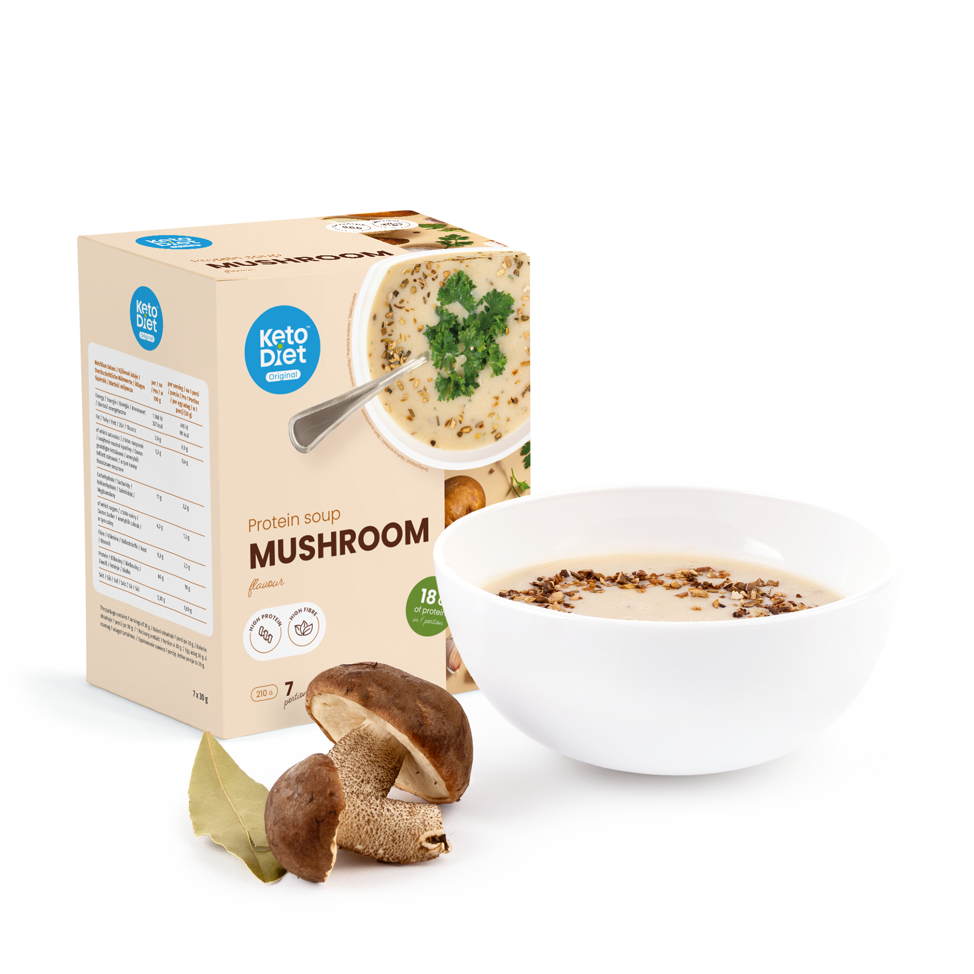 Proteinová polévka – příchuť houbová (7 porcí)