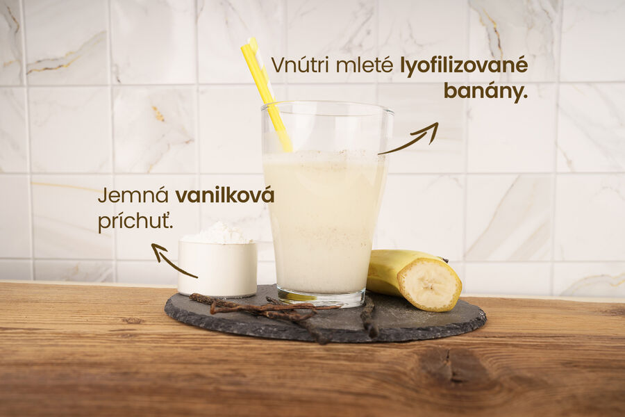 Proteínový nápoj – príchuť banán & vanilka