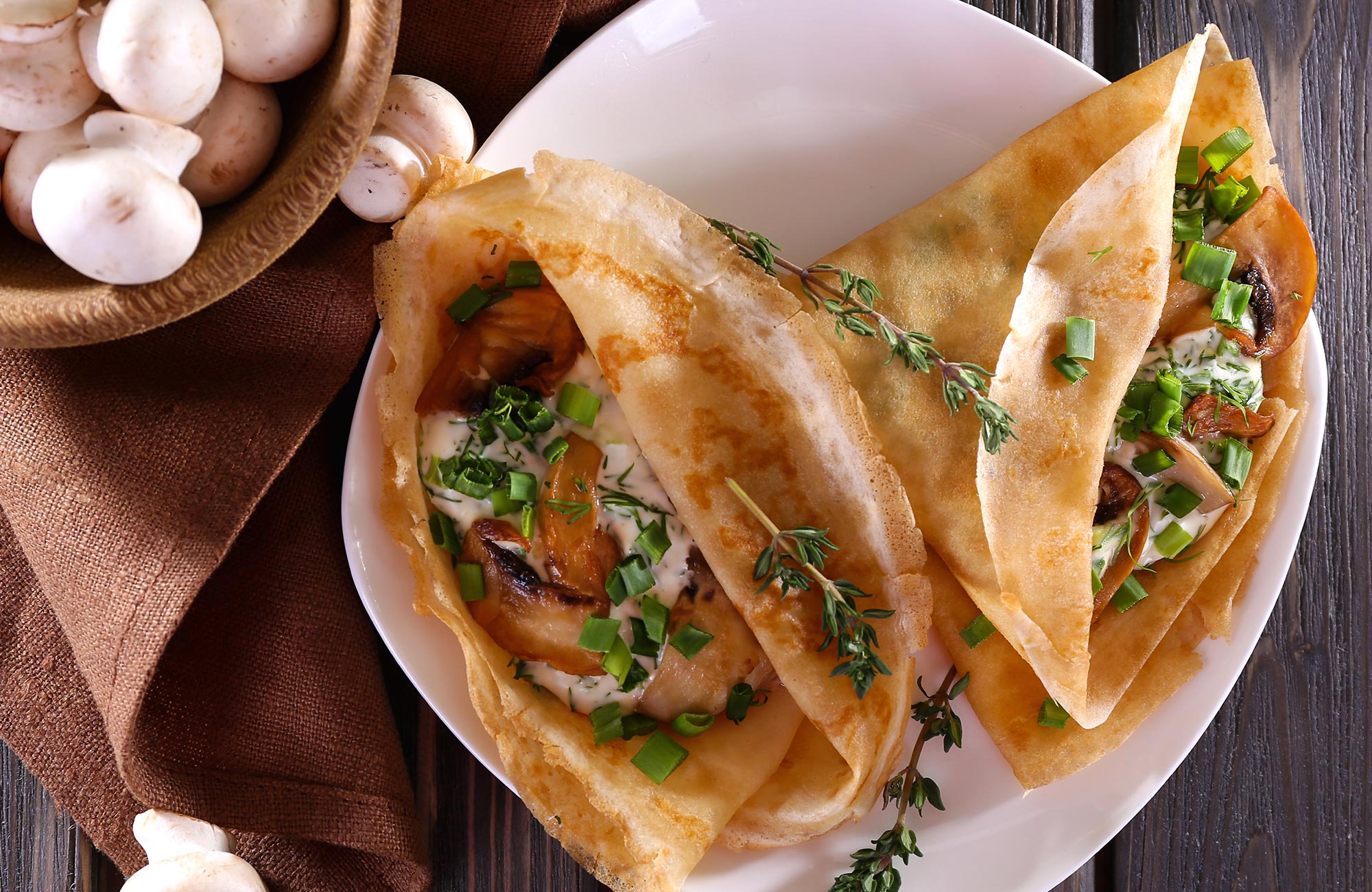 Recept na omeletu s žampiony a pórkem