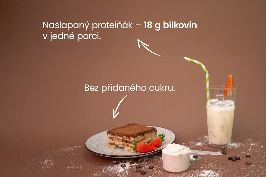 Proteinový nápoj – příchuť kávové tiramisu