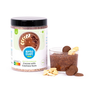 Proteínová kaša – kakaová s kešu orechmi a brezovým cukrom