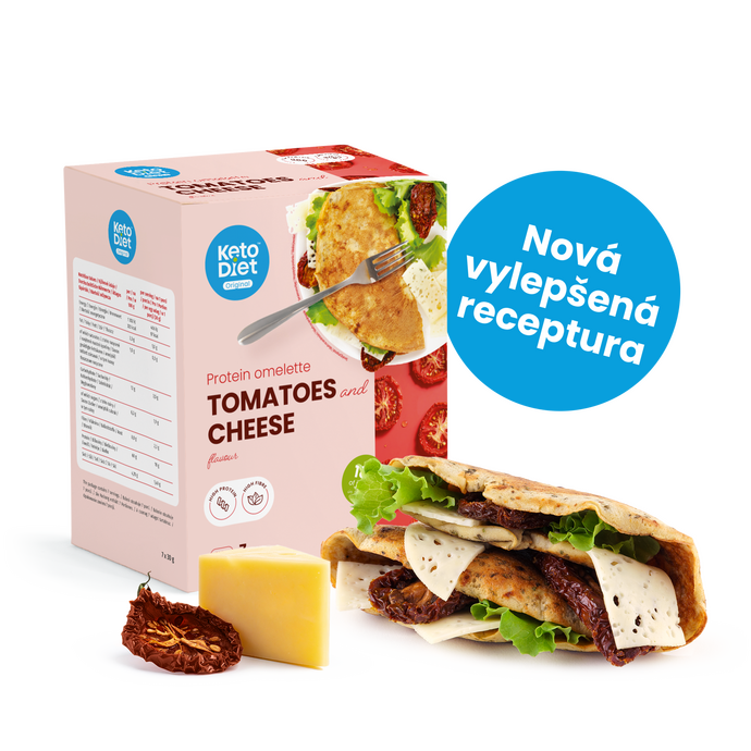 Proteínová omeleta – so sušenými paradajkami a syrovou príchuťou