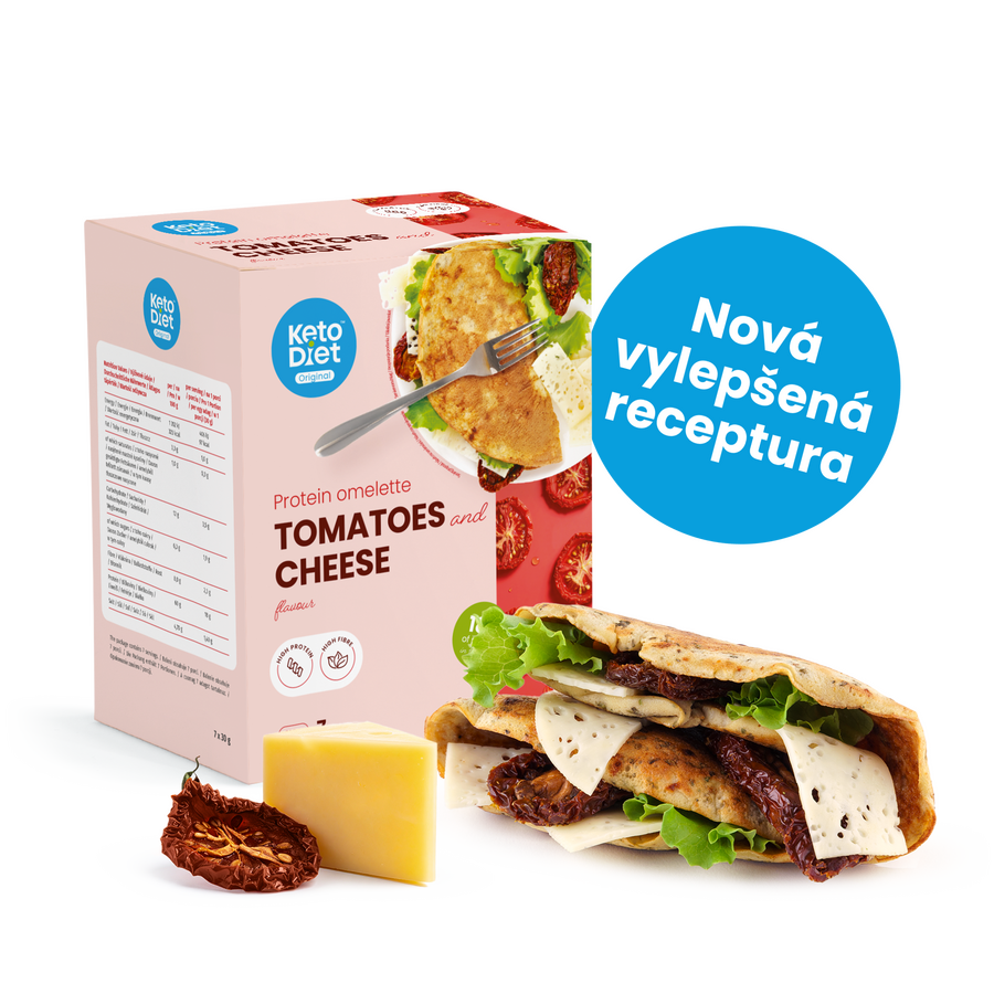Proteínová omeleta – so sušenými paradajkami a syrovou príchuťou