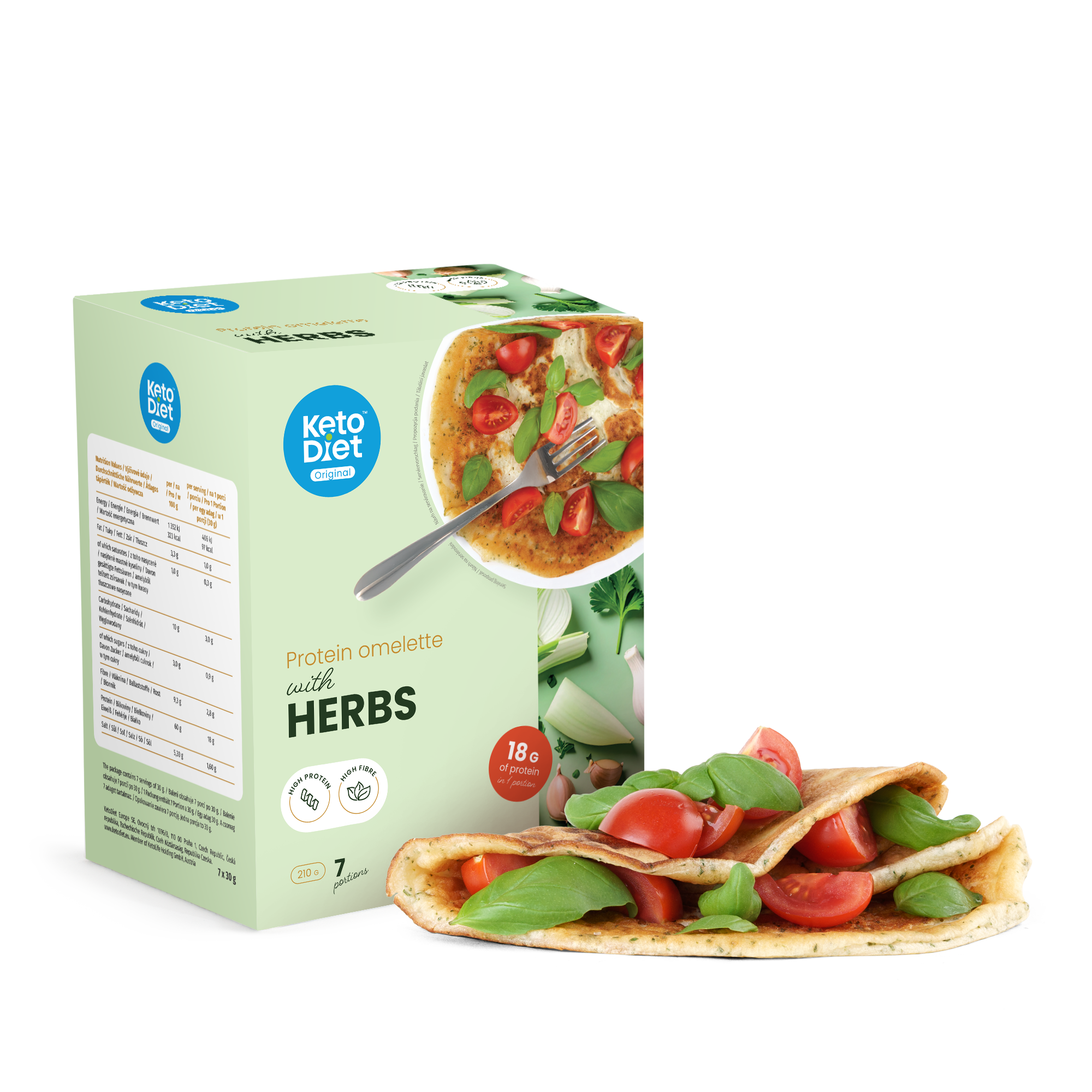 Proteinová omeleta – s bylinkami (7 porcí)