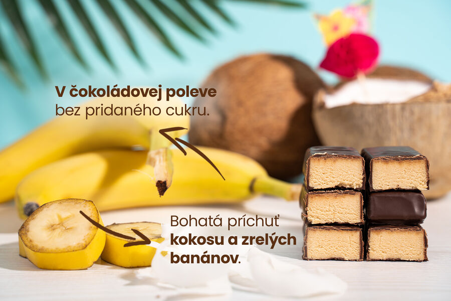 Proteínové tyčinky – príchuť kokos-banán