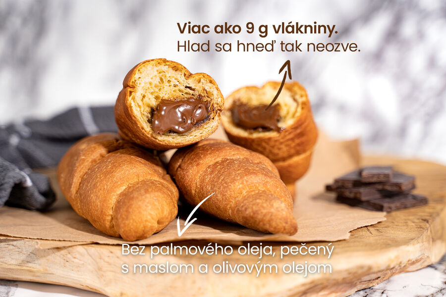 Proteínový croissant s čokoládovou náplňou