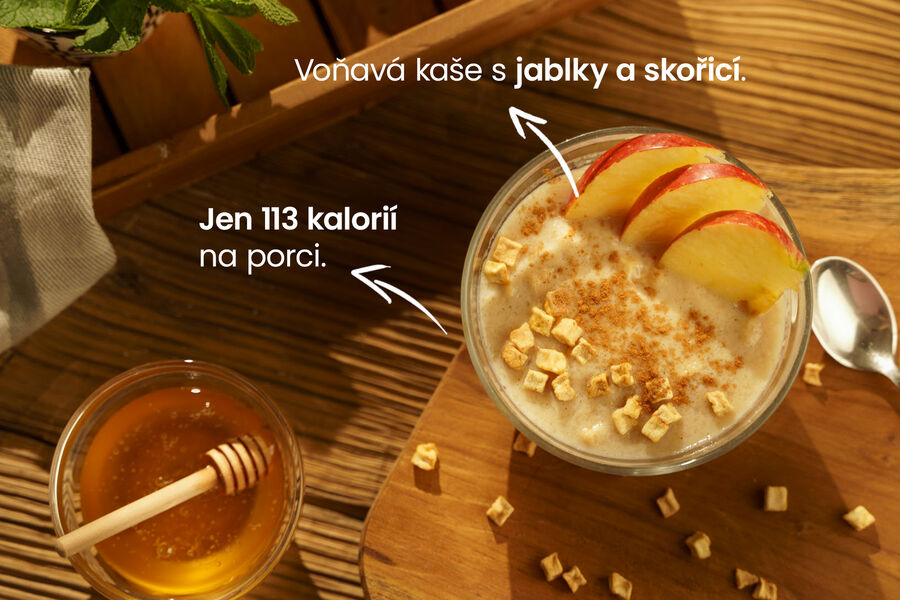 Proteinová kaše KetoDiet – příchuť jablko a skořice (7 porcí)