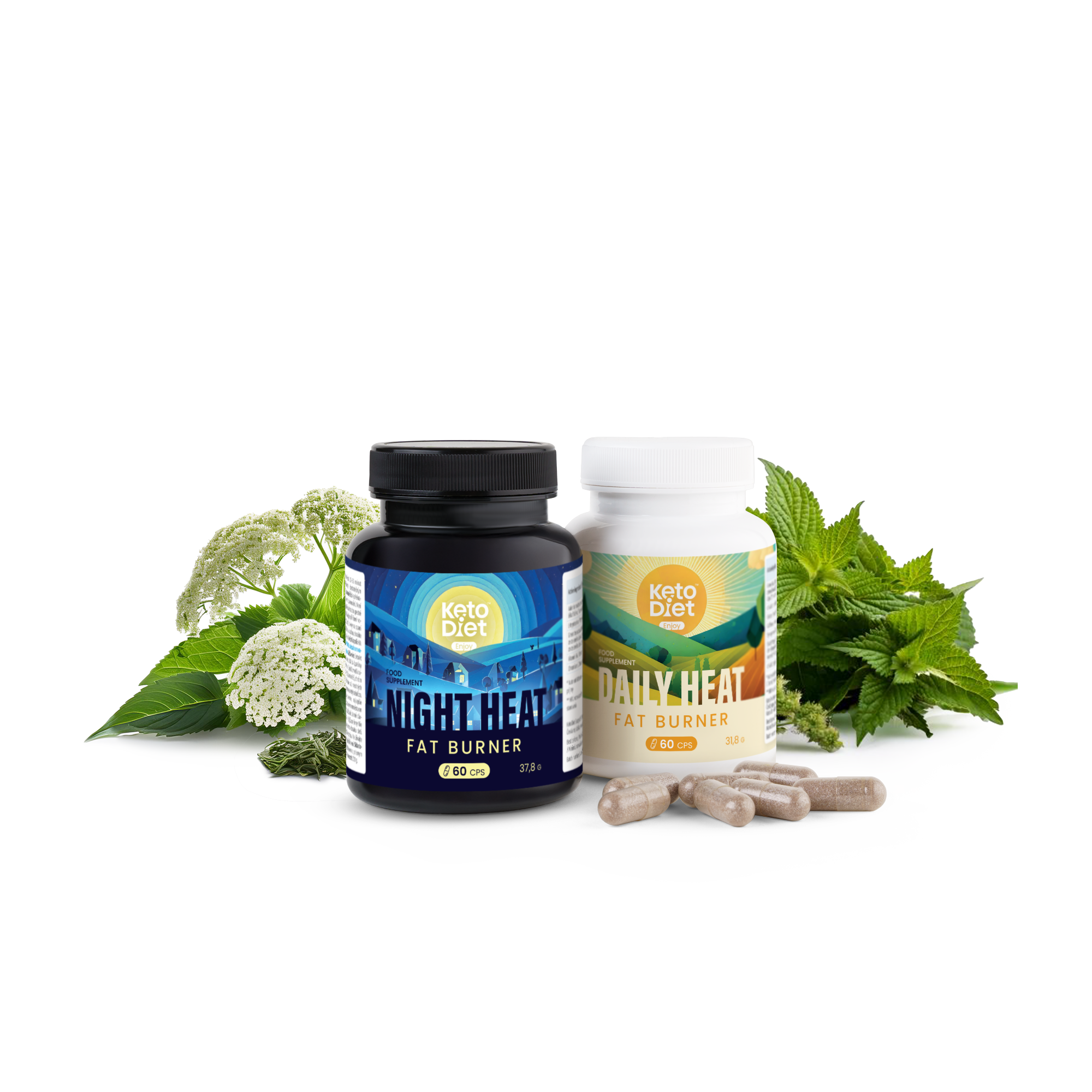 HEAT spalovače tuků – denní & noční (60 + 60 kapslí)