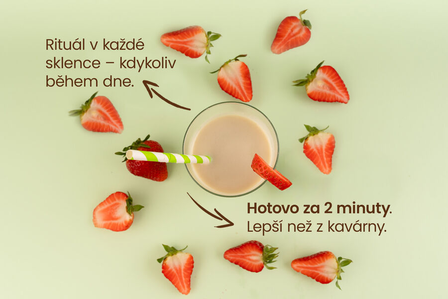 Proteinový nápoj – příchuť Matcha latté & jahoda
