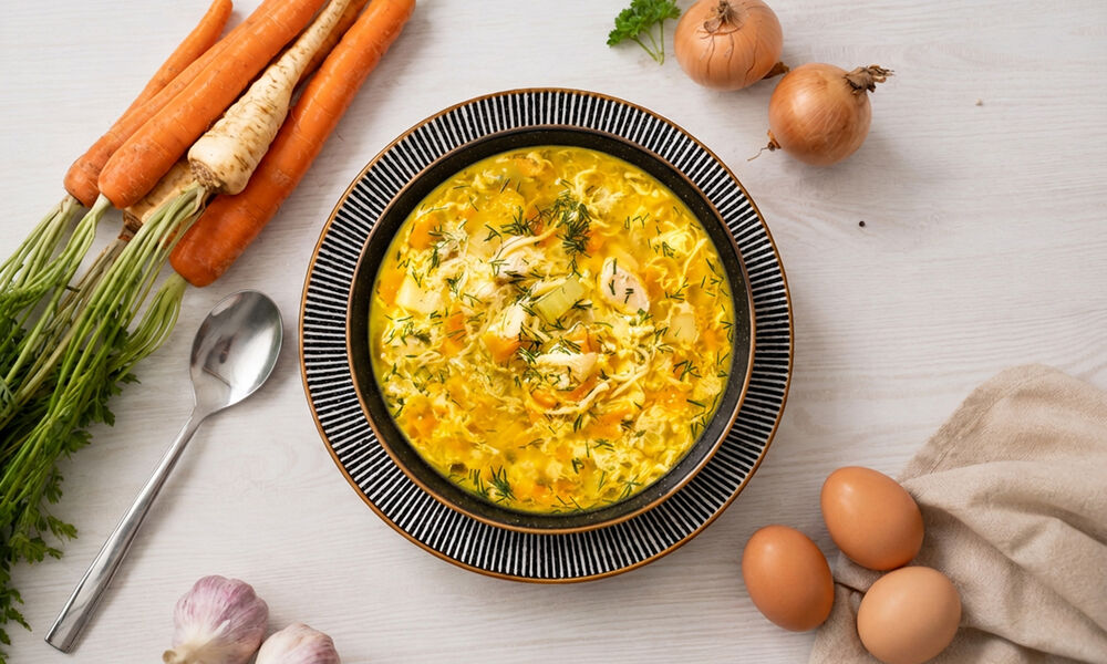 Proteínová polievka KetoDiet – kuracia s rezancami a vajcom (7 porcií)