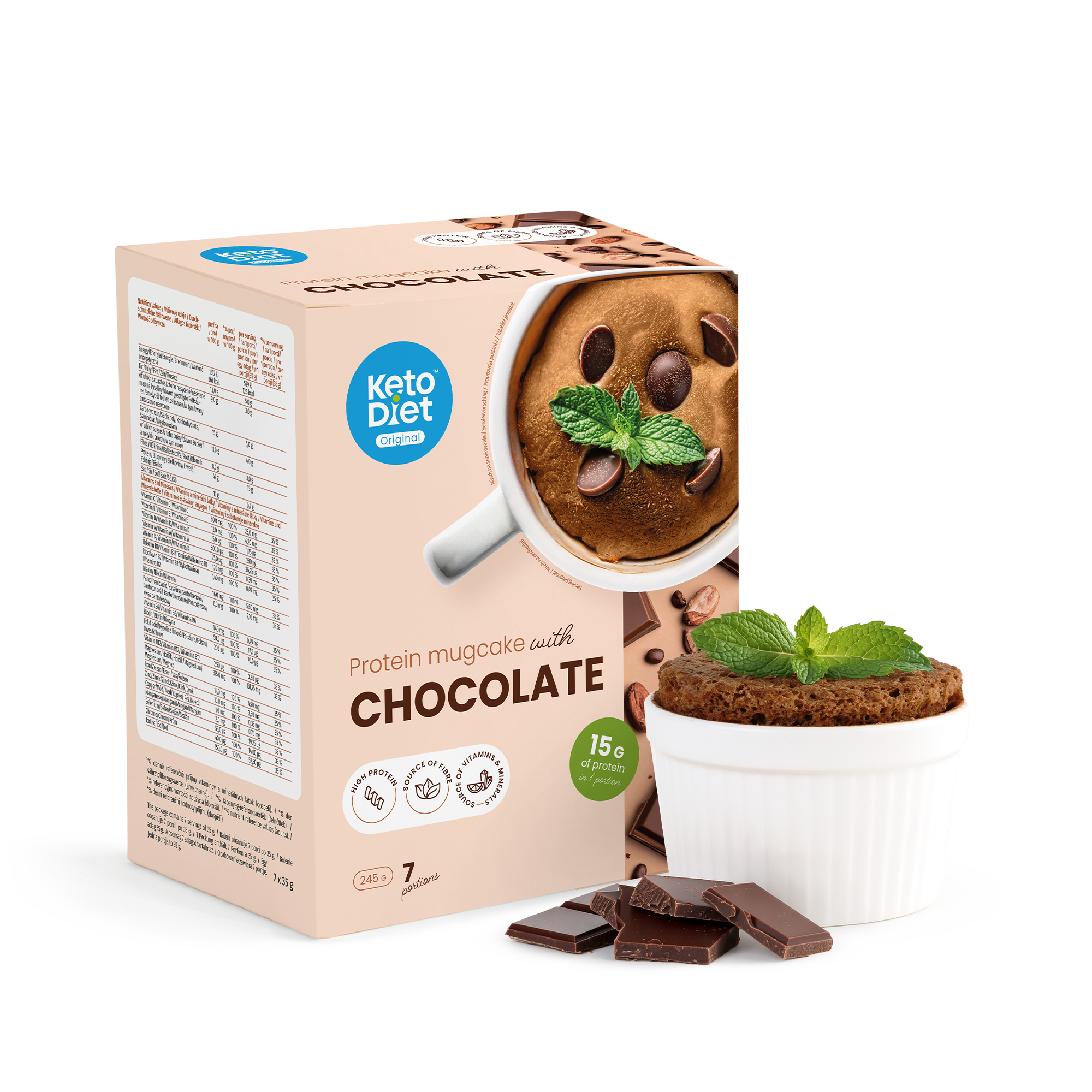 Proteinový mugcake - příchuť čokoláda (7 porcí)