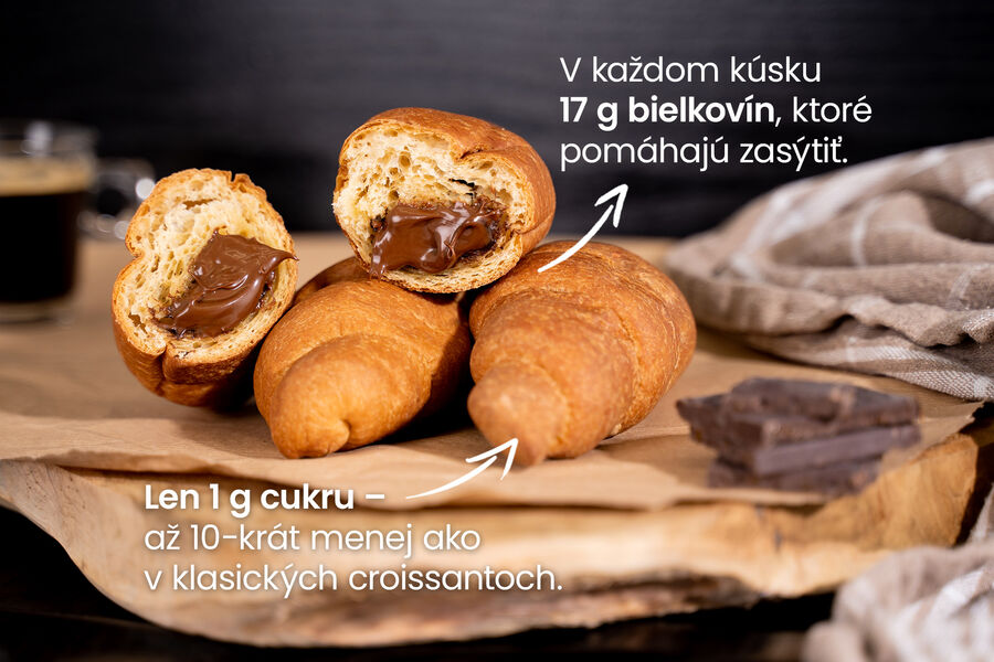 Proteínový croissant s čokoládovou náplňou