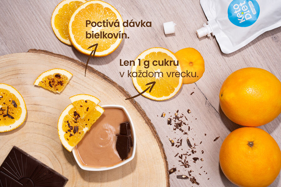 Proteínová kapsička – príchuť pomaranč a čokoláda