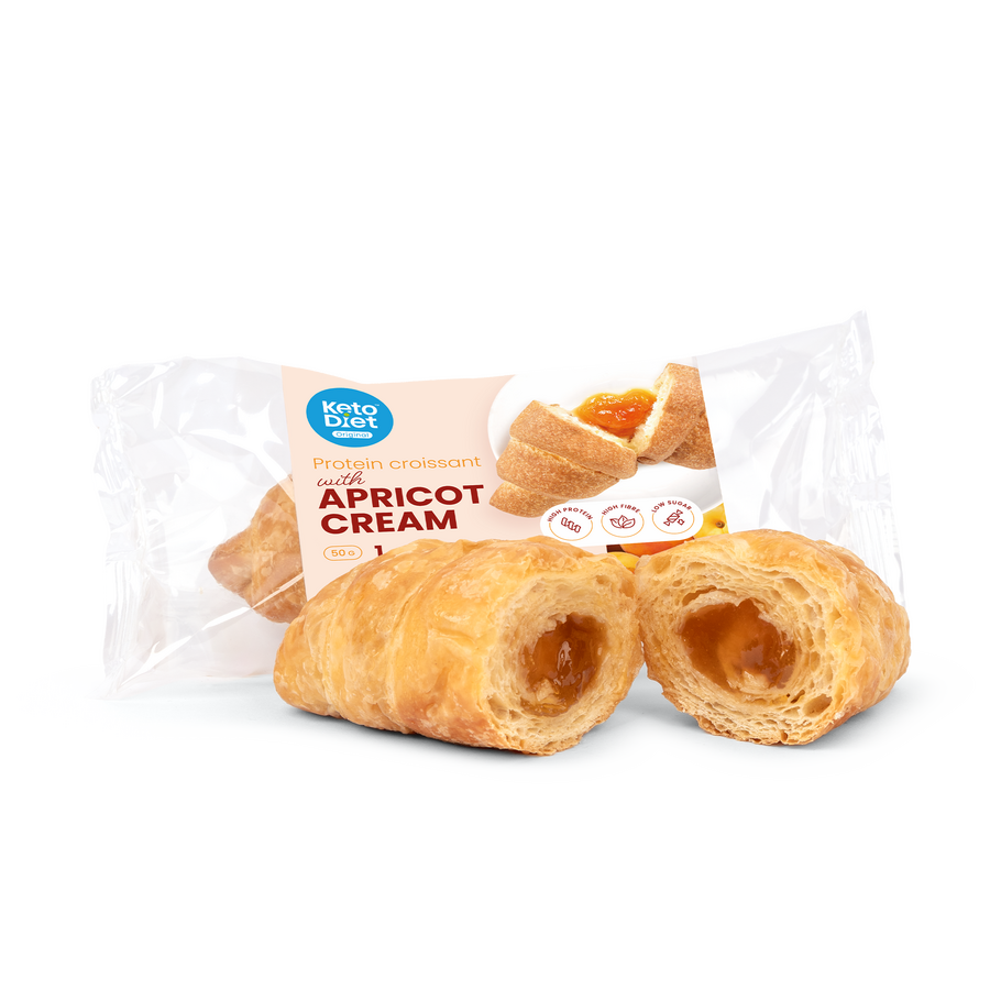 Proteínový croissant – náplň marhuľa