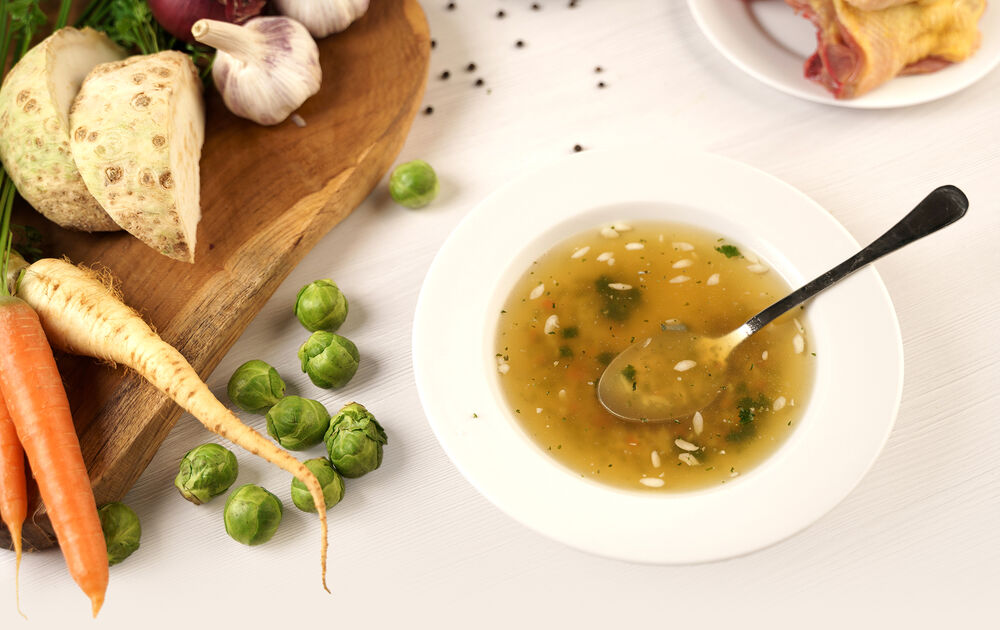 Proteinová polévka – kuřecí s rýží