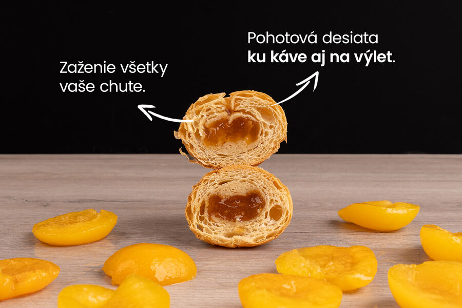 Proteínový croissant – náplň marhuľa