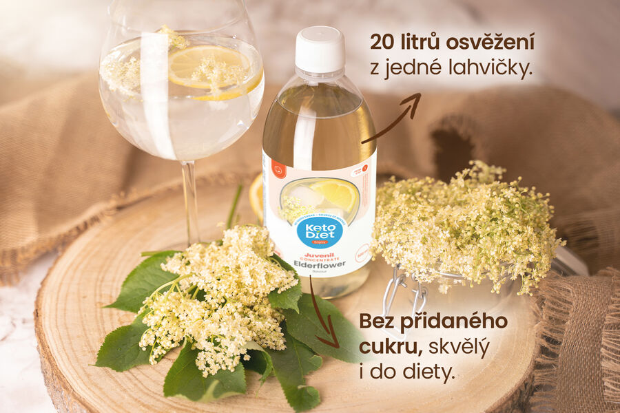 Nápojový koncentrát s Juvenilem – příchuť bezinka