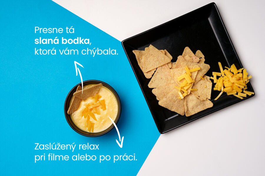 Proteínové tortilla čipsy – príchuť čedar
